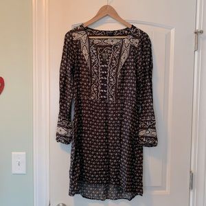 Lucky Brand navy patterned tunic dress